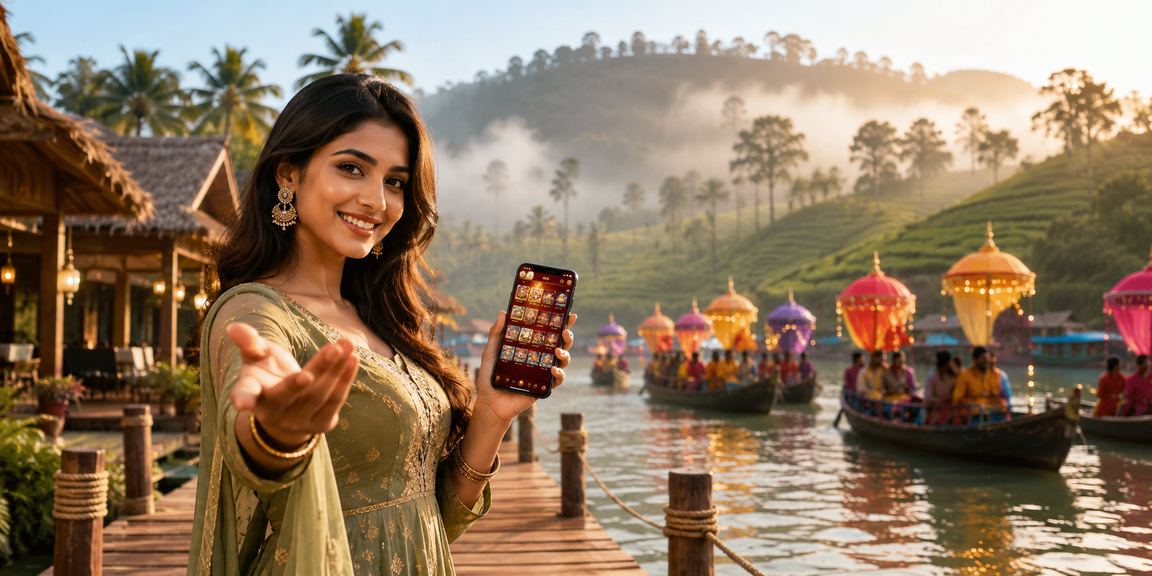 সেন্ট মার্টিনের চা বাগানে মোবাইলে ক্যাসিনো গেম খেলছেন ব্যবহারকারী